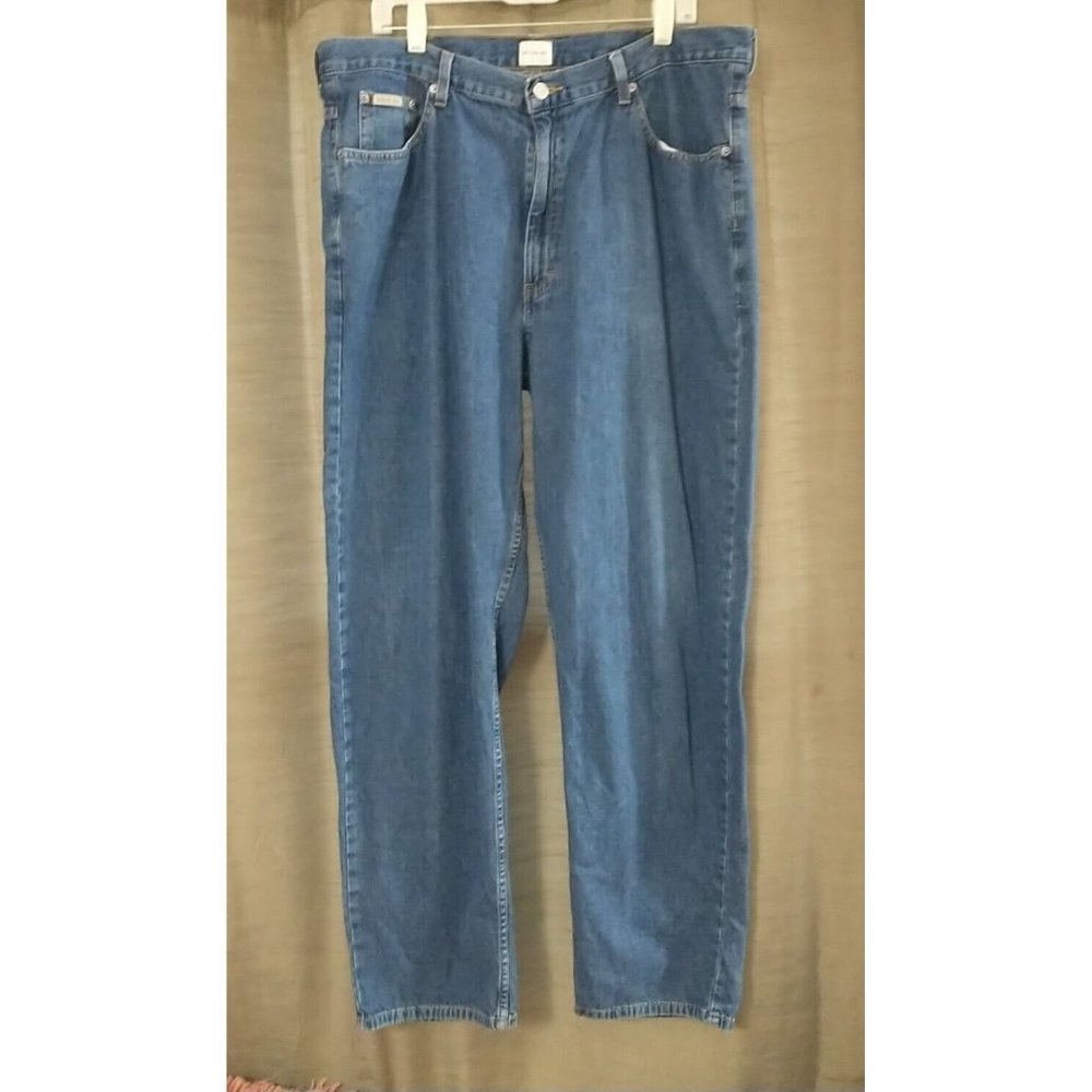 Men's Vintage Calvin Klein 90's Dark Stone Wash Jeans Size 38X32